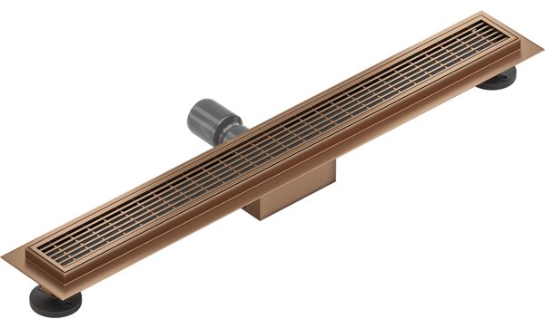 Mexen Flat, lineární podlahový žlab 50 cm, M33, měděná matná, 1C33050-15
