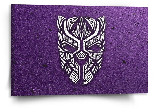 Sablio Obraz BLACK PANTHER wakanda forever Bílý - 120x80 cm