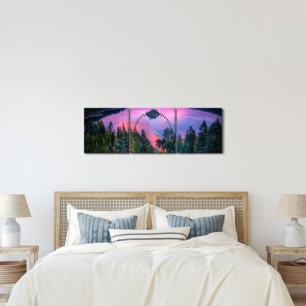 Obraz - Jezero Tahoe, Sierra Nevada, Kalifornie, USA (s hodinami) (90x30 cm)
