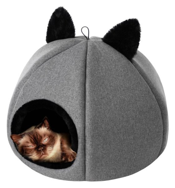 Budka pro kočku KITTY HEAD R1 grafitová