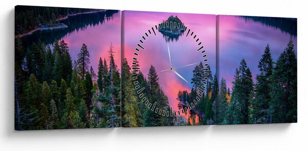 Obraz - Jezero Tahoe, Sierra Nevada, Kalifornie, USA (s hodinami) (90x30 cm)