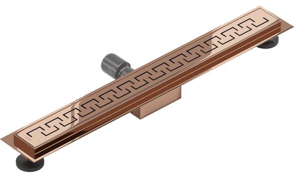 Mexen Flat, lineární podlahový žlab 60 cm, M15, růžové zlato, 1624060-15