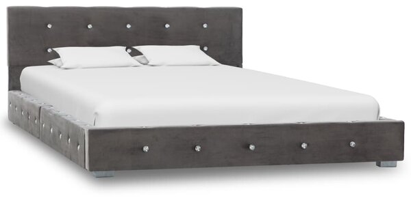 Rám postele šedý samet 120 x 200 cm
