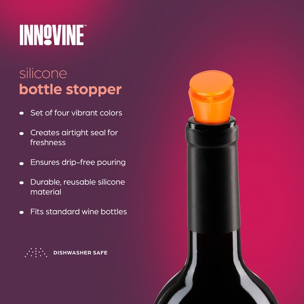 Silikonové zátky na víno Innovine - 4 ks