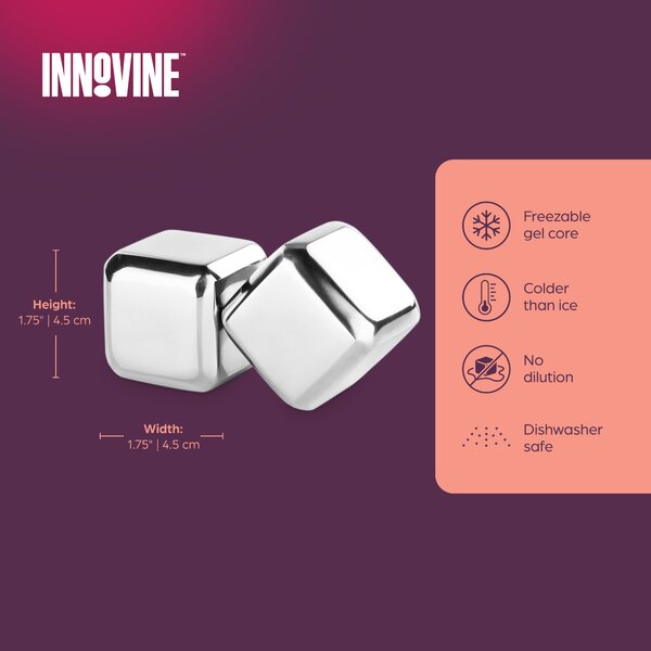 Nerezové chladicí kostky, Innovine, velké, 2 ks, 2035