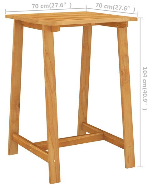 Zahradní barový stůl 70 x 70 x 104 cm masivní akáciové dřevo 312408