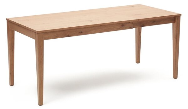 Rozkládací jídelní stůl s přídavnou deskou v dekoru dubu 80x120 cm Yain – Kave Home