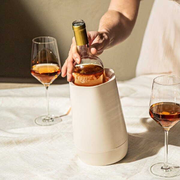 Chladicí nádoba na víno s aktivní vložkou HEXO, Vacu Vin, písková, 36482606