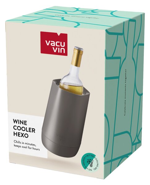 Chladicí nádoba na víno s aktivní vložkou HEXO, Vacu Vin, grafitová, 36483606