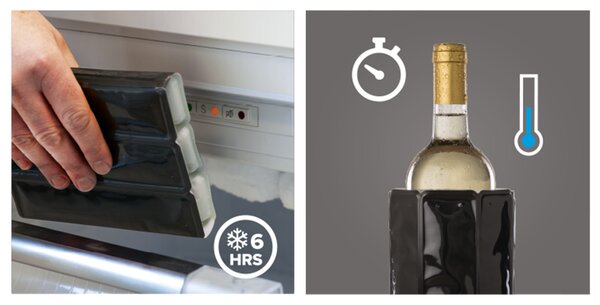 Chladicí obal na víno, Vacu Vin, černý, 38804606