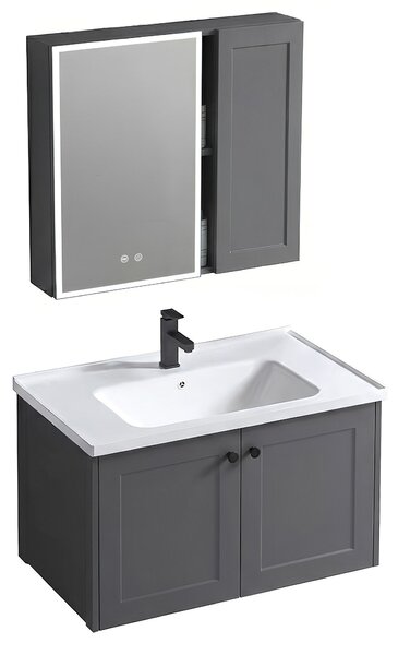 Sada koupelnového nábytku s umyvadlem Monti 60cm Grey