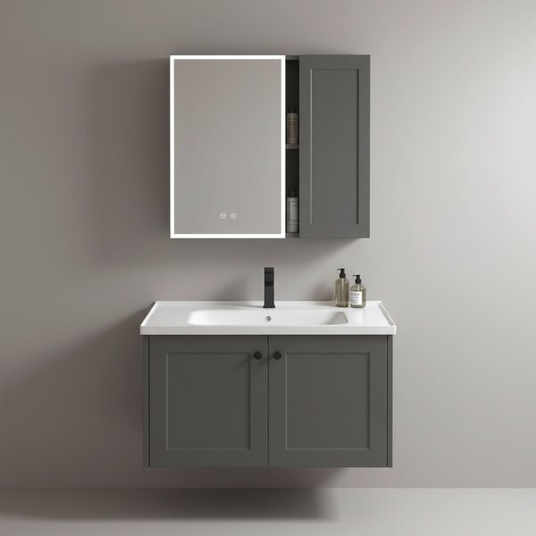 Sada koupelnového nábytku s umyvadlem Monti 60cm Grey