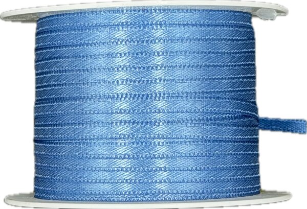 Tenká saténová stužka Midnight Blue modrá 3mm x 10m (2,20 Kč/m)