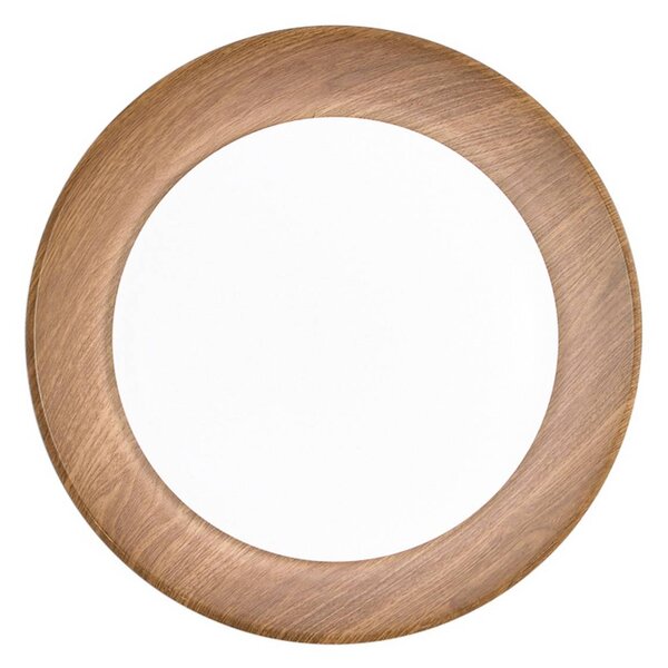 Luce Ambiente Design LED stropní svítidlo Arka, Ø 40 cm, černá/dřevěný vzhled, kov, Černá, Obývací pokoj / jídelna, kov, Moderní