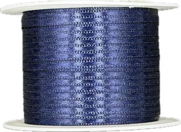 Tenká saténová stužka Navy Blue tmavě modrá 3mm x 10m (2,20 Kč/m)