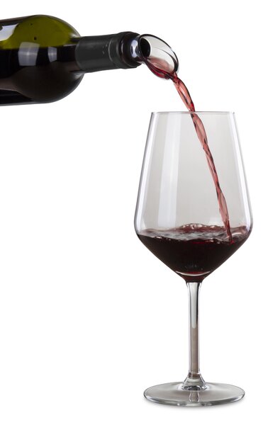 Nálevka na víno Vacu Vin - crystal/černá, 2 ks