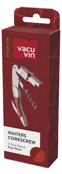 Číšnický nůž Push Vacu Vin - dřevo