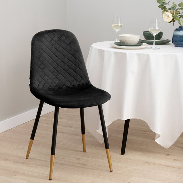Židle NOIR sametová černá SS22 933466