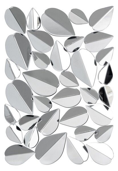 Nástěnná dekorace ze zrcadlových prvků ve formě listů