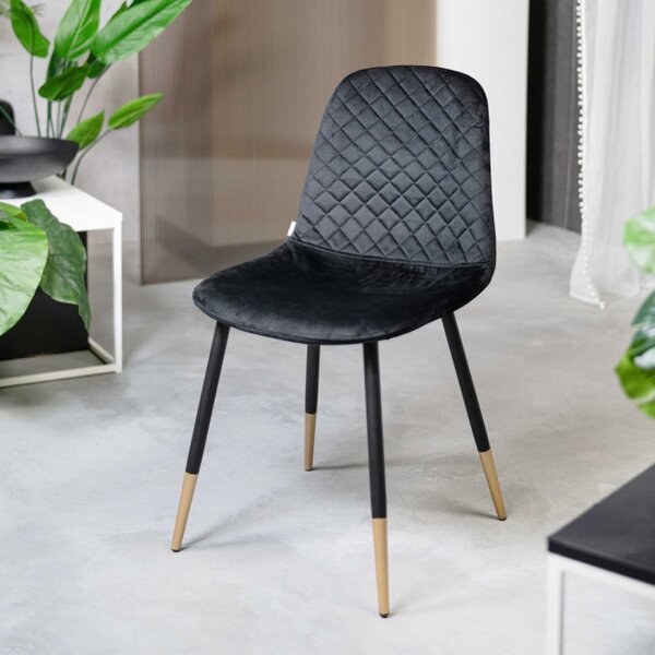 Židle NOIR sametová černá SS22 933466
