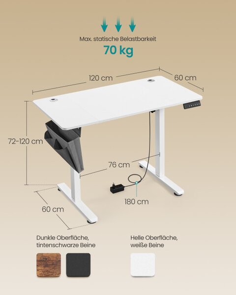 Elektrický kancelářský stůl LSD132W01