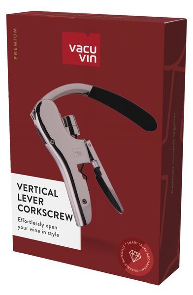Páková vývrtka Vacu Vin Vertical- černá