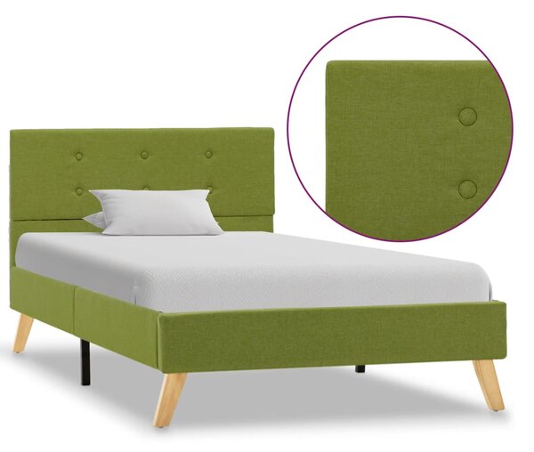 Rám postele zelený textil 100 x 200 cm