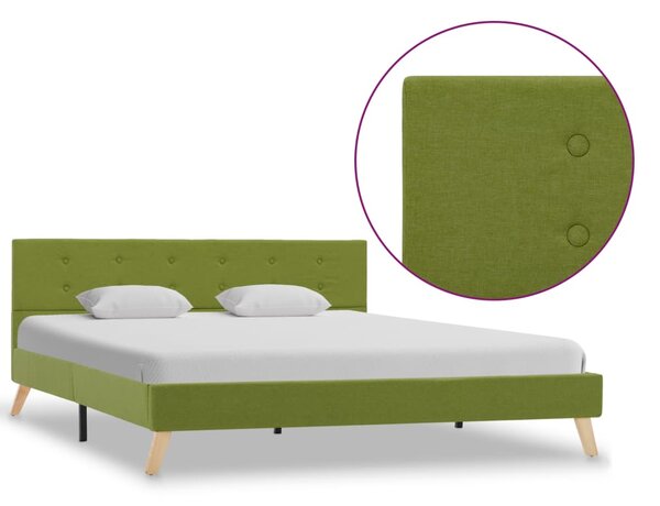 Rám postele zelený textil 160 x 200 cm
