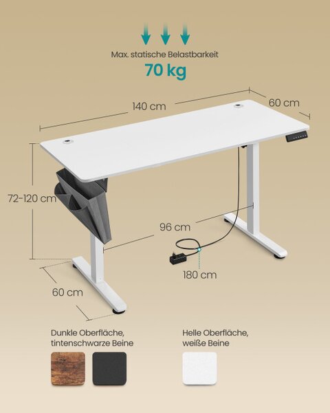 Elektrický kancelářský stůl LSD134W01