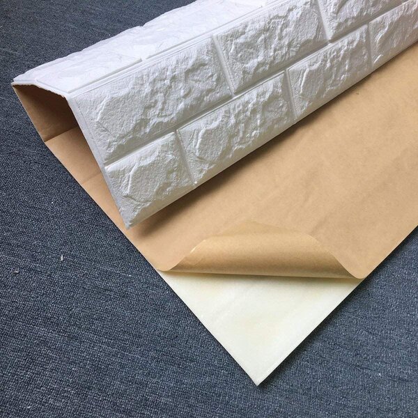 4Leaders Samolepicí 3D tapeta bílá cihla 70,5×76,5 cm