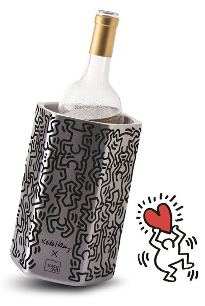 Chladicí nádoba na víno HIVE ,Vacu Vin, nerez, edice Keith Haring, 36504606