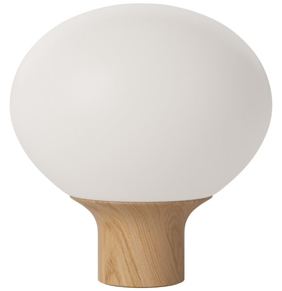 Bolia Opálově bílá skleněná stolní lampa Acorn 32 cm