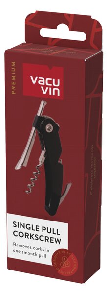 Vývrtka Single Pull Vacu Vin - černá