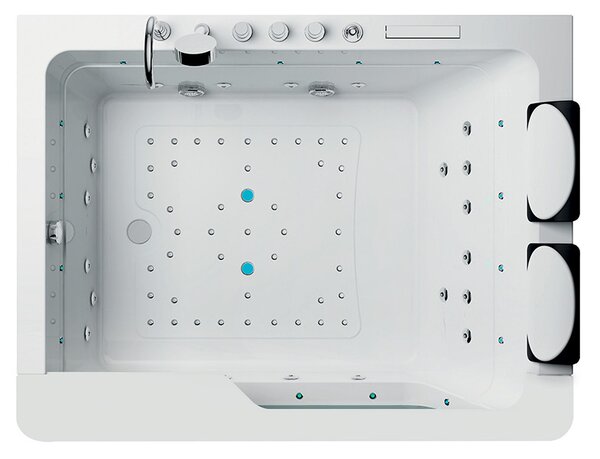 BPS-koupelny Hydromasážní vana HYD-TU913WH 170x130 BÍLÁ s ohřevem vody