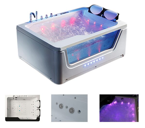 BPS-koupelny Hydromasážní vana HYD-TU913WH 170x130 BÍLÁ s ohřevem vody