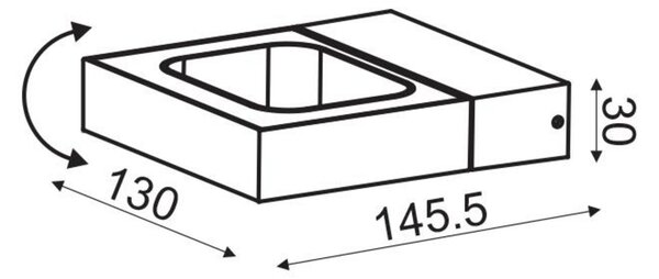 ACA Lighting Wall&Ceiling LED nástěnné svítidlo ZD80856LEDGY
