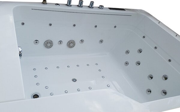 BPS-koupelny Hydromasážní vana HYD-TU913WH 170x130 BÍLÁ s ohřevem vody