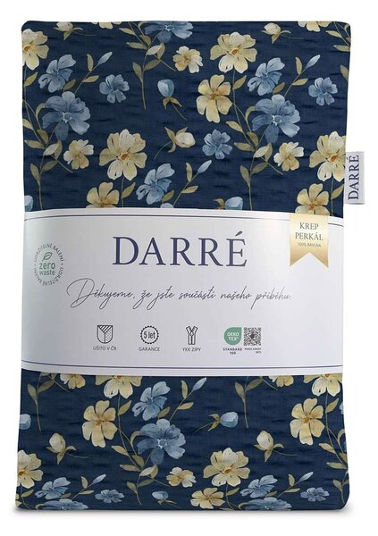 DARRÉ Krepové perkálové povlečení Bloom - duo Velikost: 140 x 200 + 70 x 90