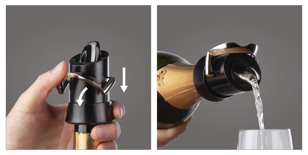 Zátka na šampaňské s nálevkou Vacu Vin