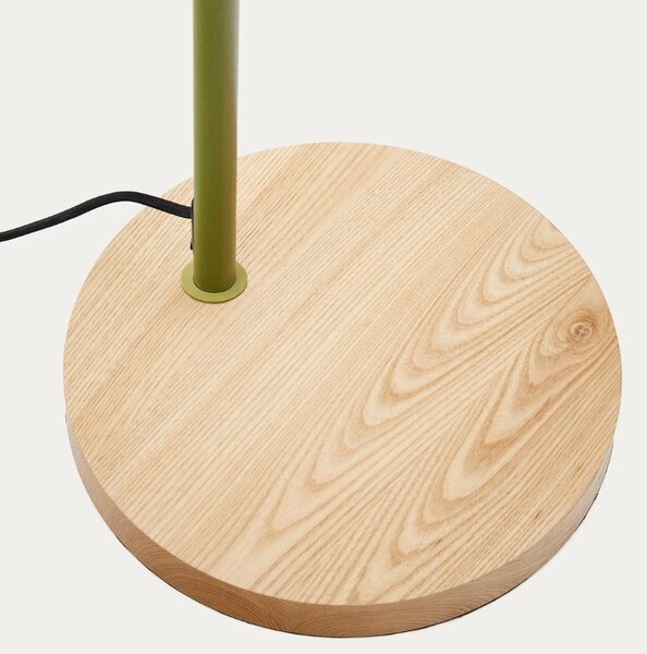 Zelená kovová stojací lampa Kave Home Catlar 150 cm