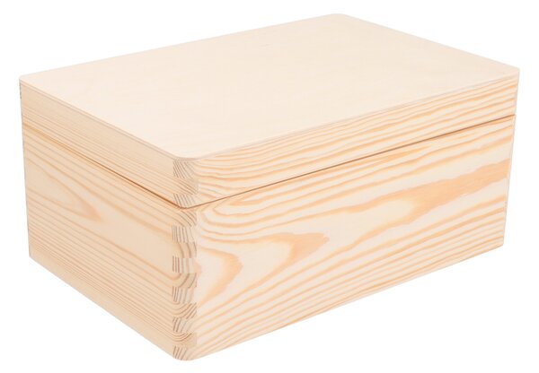 ČistéDřevo Dřevěný box s víkem 30 x 20 x 14 cm bez rukojeti