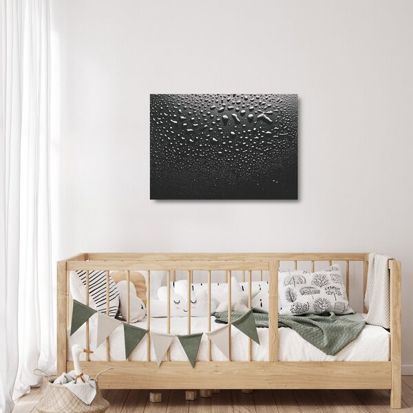 Skleněný obraz kapek vody (70x50 cm)