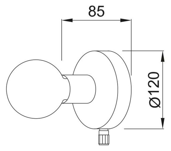 ACA Lighting Wall&Ceiling nástěnné a stropní svítidlo V36382BP
