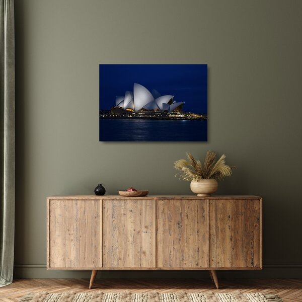 Skleněný obraz nočního Sydney (70x50 cm)