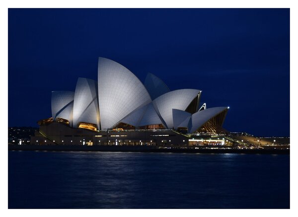 Skleněný obraz nočního Sydney (70x50 cm)