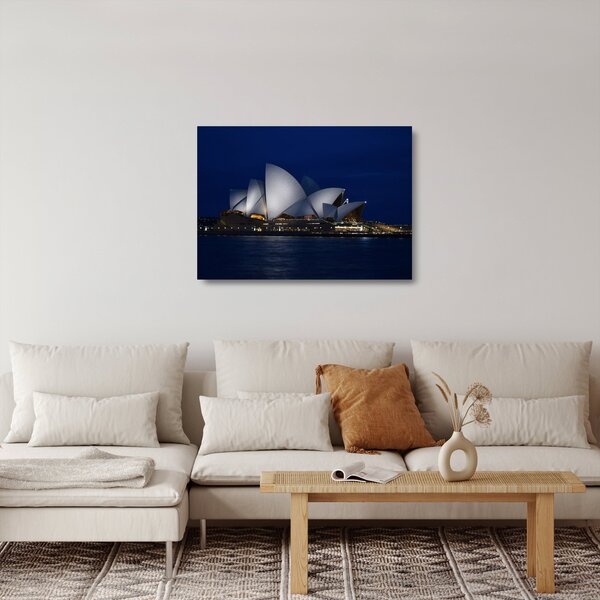 Skleněný obraz nočního Sydney (70x50 cm)
