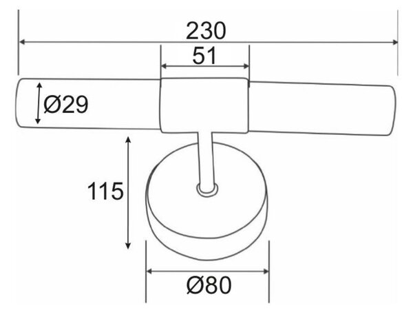 ACA Lighting Wall&Ceiling nástěnné svítidlo SUEVA4