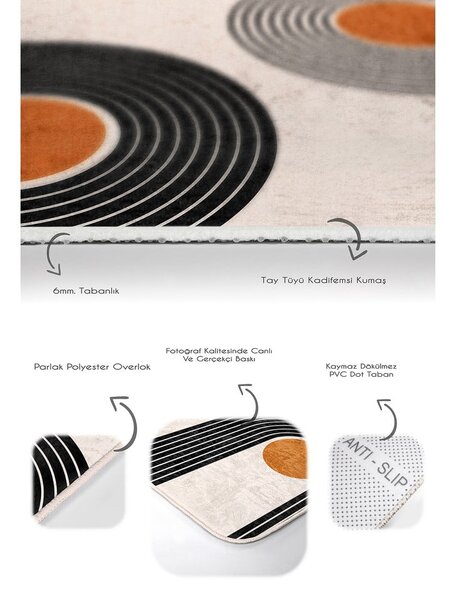 Béžové sametové koupelnové předložky v sadě 2 ks 60x100 cm Dot Arch – Mila Home