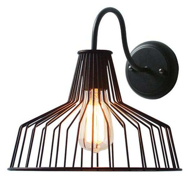 ACA Lighting Vintage nástěnné svítidlo KS1525W1BK