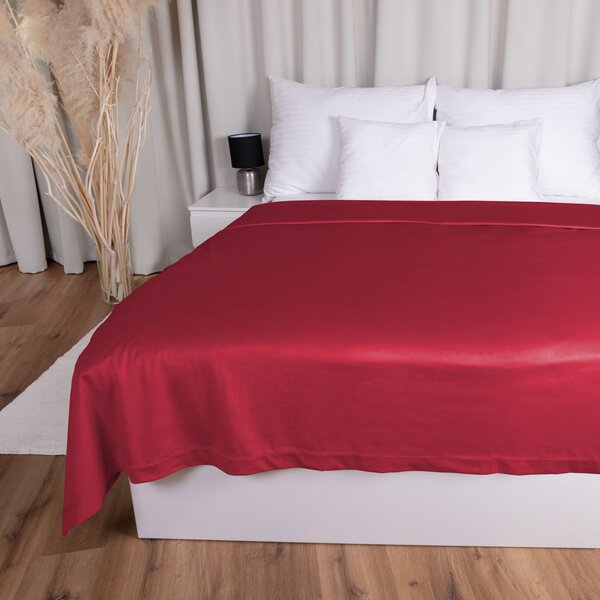 Biante Sametový přehoz na postel Velvet Premium SVP-007 Malinově červený 140x200 cm
